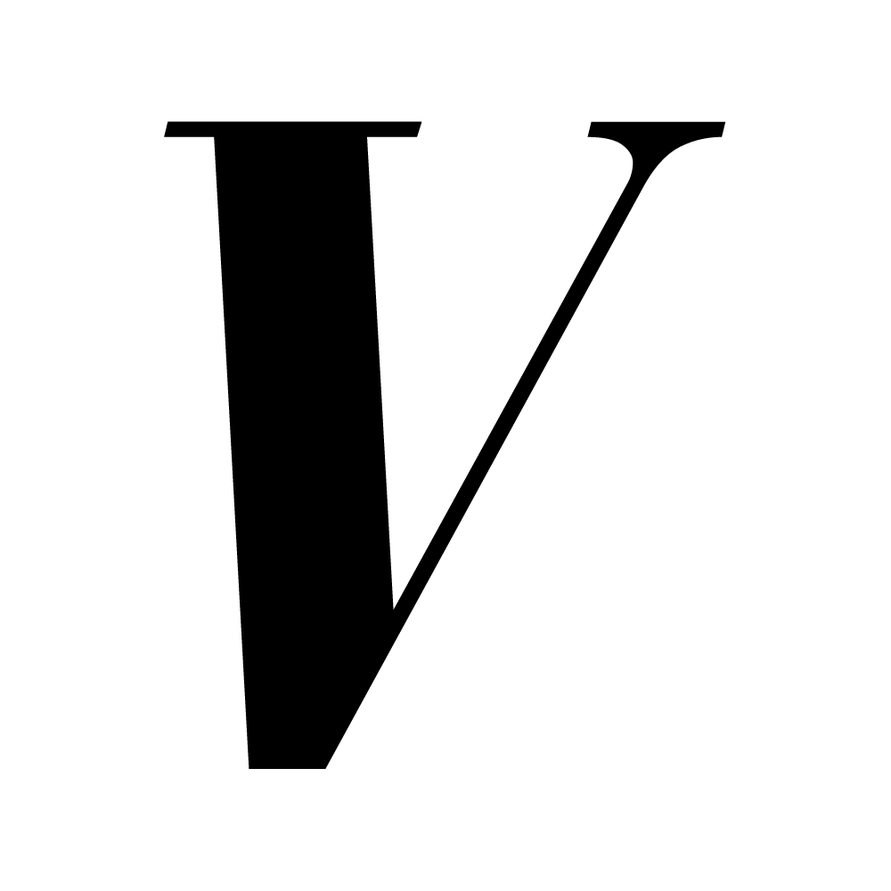 Letter V from Vital Magazine logomark