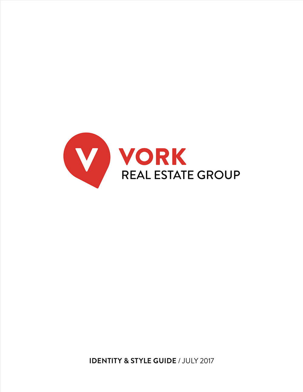 Cover for Vork Real Estate Group style guide document